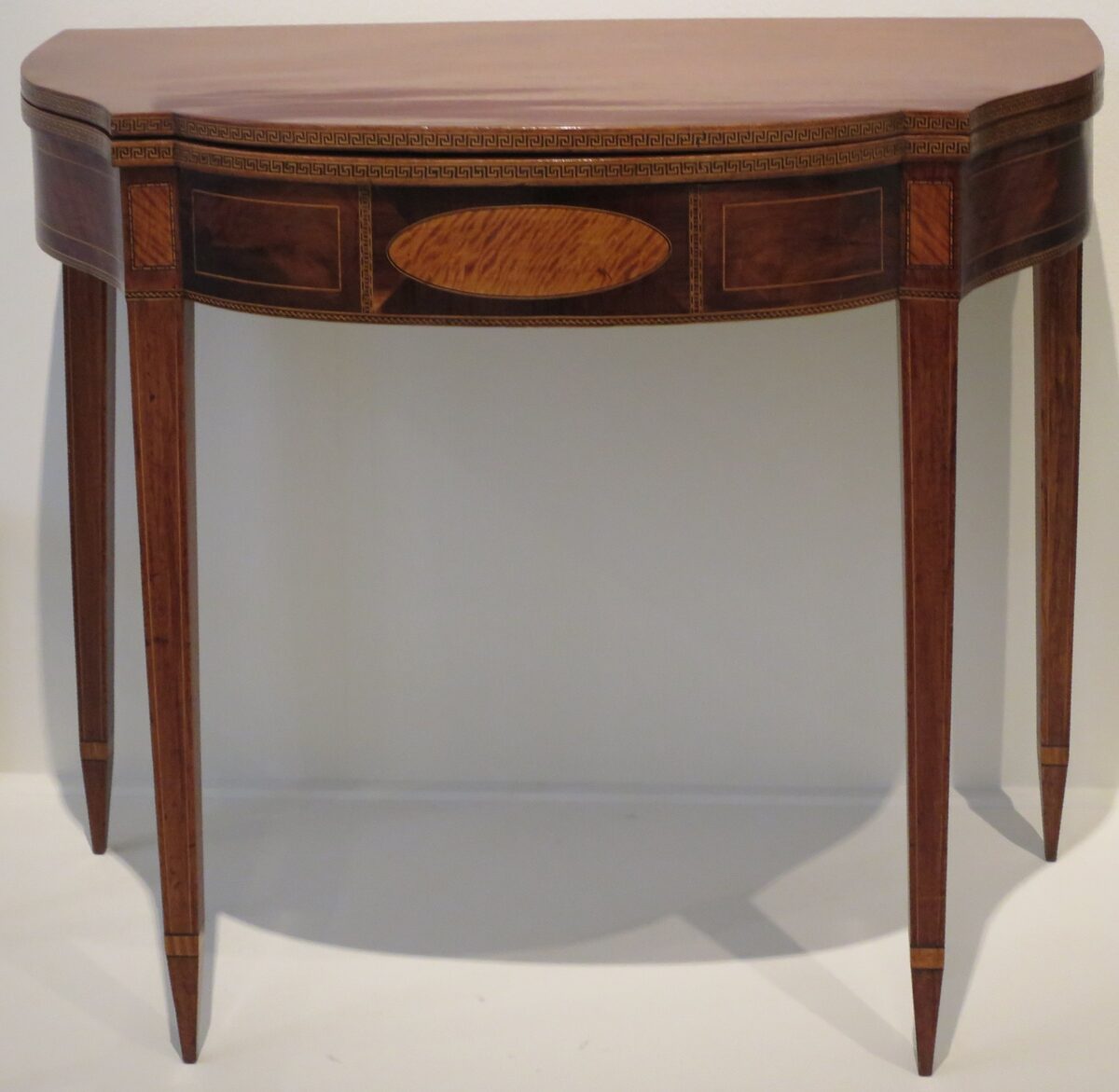 American card table made by Elisha Tucker, c. 1800 1815, mahogany, HAA
