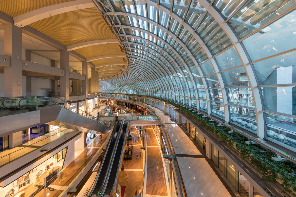 Interior of The Shoppes at Marina Bay Sands, Singapore