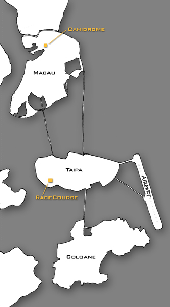азартные игры Макао — Location of Racecourse Canidrome