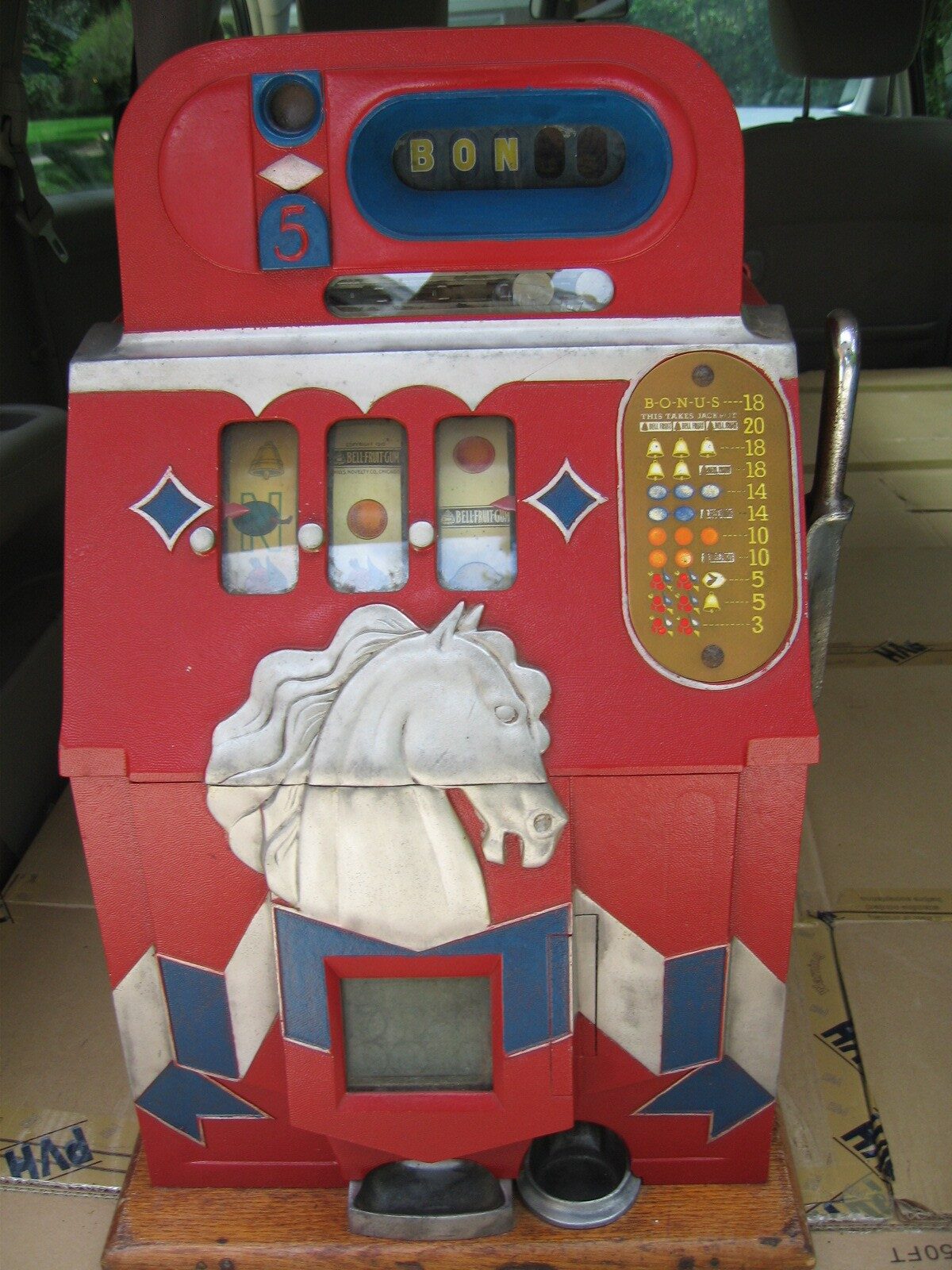 игровые автоматы — Mills Novelty Co. Horse Head Bonus Antique Slot Machine