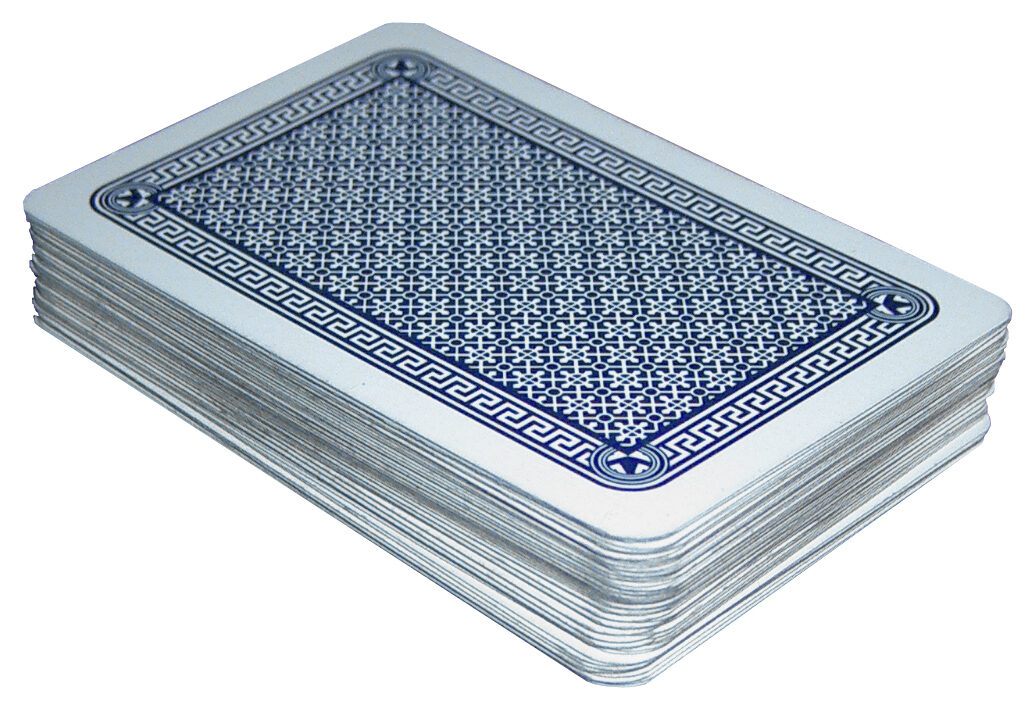Pack of playing cards whitebg